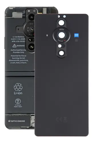 Tapa De Batería Negra Con Lente De Cámara Para Sony Xperia P