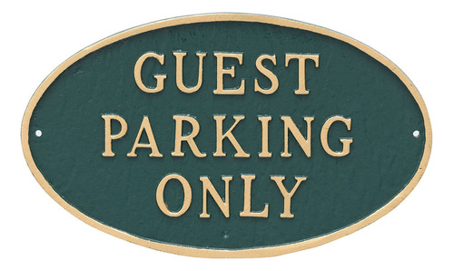 Montague Productos De Metal Invitados Parking Only Oval Plac