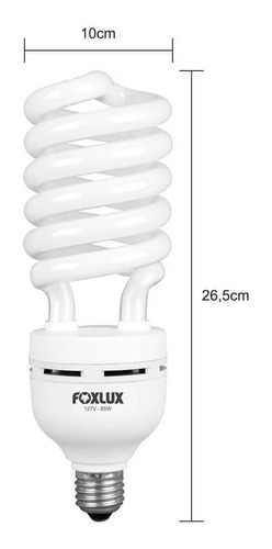 Lâmpada Fluorescente Compacta Espiral 85w 127v Foxlux