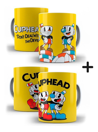 Kit Caneca Cuphead + Caneca Cuphead Moedas + Caixa Presente