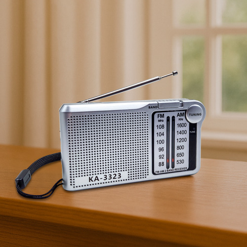 Rádio Fm Am Portátil Com Bateria E Pilhas