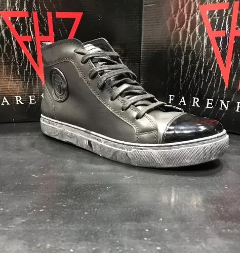 reinado atravesar dosis Zapatillas Botitas Negras Hombre Urbanas Charol Farenheite