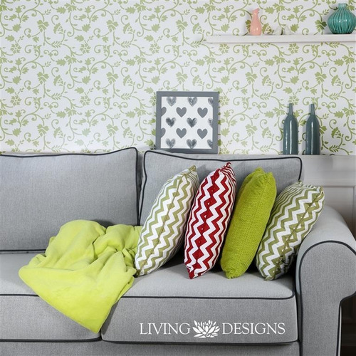 Plantilla Decorativa Spring 60x65 Stencil Pintar Pared Tapiz Blanco Transparente