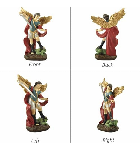 Estatua San Miguel Arcángel Miguel Derrota Lucifer 13.5 Cm