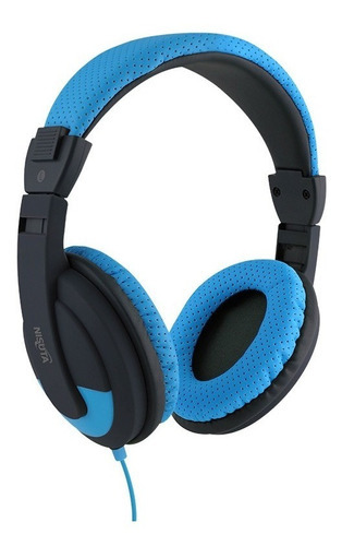 Auricular Vincha Nisuta Con Microfono Para Celular, Ps4, Xbox, Y Pc Plug3.5 Nsau16 4 Colores Color Azul
