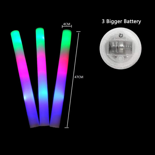 Imagen 6 de 9 de Tubos De Espuma Led Set De 15 Unidades