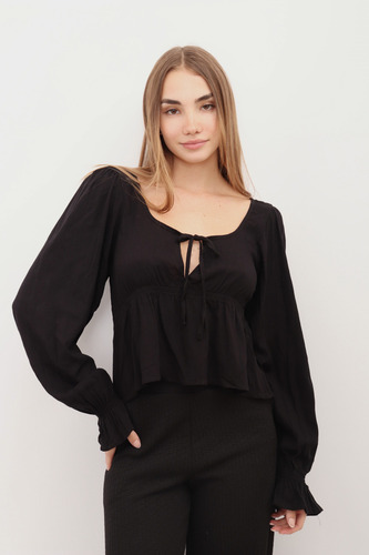 Blusa Mangas Abullonadas Amadeo