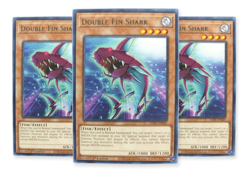 Yugi-oh! Double Fin Shark Led9-en049 Rare