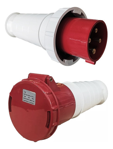 Clavija Y Enchufe Industrial Aereo Roja 3p+t 125a 220v-440v