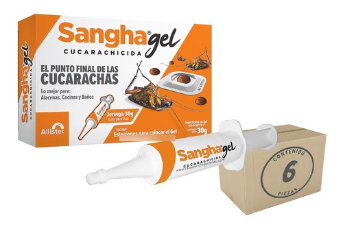 Sangha Gel Mejor Control Cucaracha Jeringa 30gr 6 Pza Cpj Ms