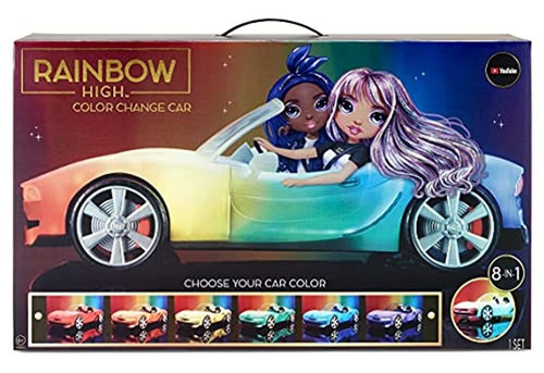 Rainbow High Auto Convertible Con Luz Cambia De Color 8 En 1
