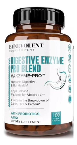 Makzyme-pro Enzimas Digestivas + Probioticos & Lactasa 180ct