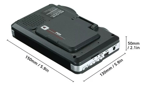 Detector De Coche Antirradar Dvr 2 En 1, 720p, Velocidad De