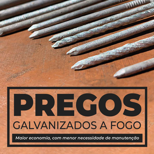 Prego Galvanizado A Fogo Liso C/ Cabeça Nautfix 15x15 - 15kg