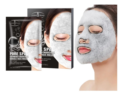 Mascarilla Facial Aichun Beauty Burbujas Antiacne 25ml X8