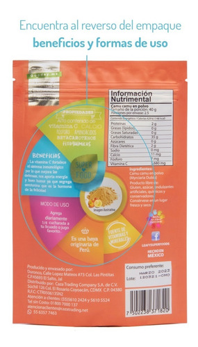 Imagen 7 de 7 de Paquete Dúo Superfood Camu Camu Leafy 100 Gr