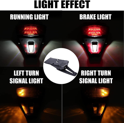 Luz De Freno Stop Motocicleta Guardabarros Salpicadera 2pz