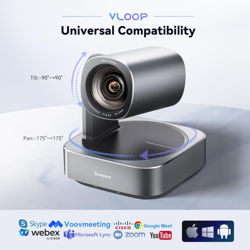 Cámara Videoconferencia Tenveo Vloop 4k Ptz Webcam Smart Tv