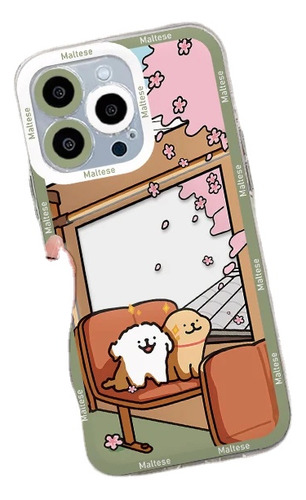 Funda De Teléfono Lazy Malteses Art Para iPhone 15, 11, 13,