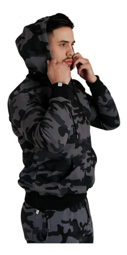 Imagen 5 de 8 de Buzo Canguro Capucha Hombre Slim Fit Hoodie Camperas A24