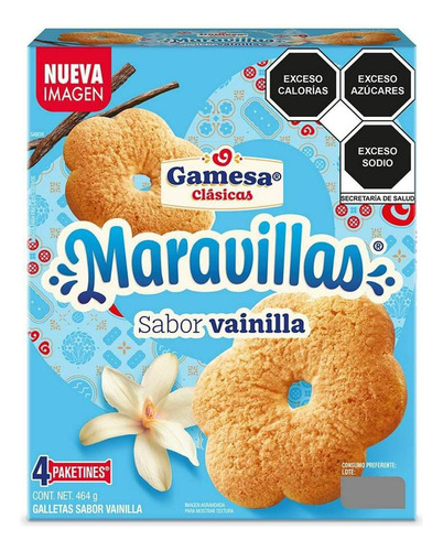 Galletas Gamesa Maravillas Vainilla 464g