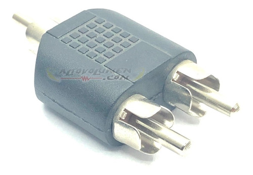 Conector Adaptador 1 Rca Macho A 2 Rca Machos Altovolumen