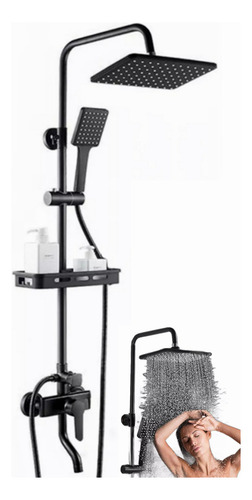 Columna De Ducha Hermoso Moderna Negra Mate 3 Funciones Incluye Accesorios Completos Con Cabezal De Ducha Este Elegante Accesorio Fabricado En Acero Inoxidable