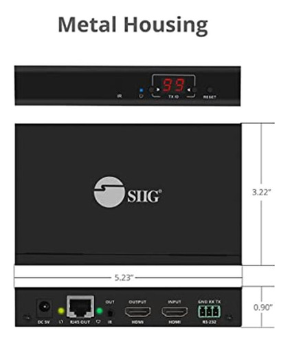 Caja De Transmisor (tx) Siig Para Extensor De Hdmi Sobre