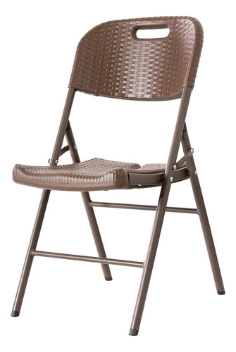 Silla Plástica Plegable Camping Hogar Estructura Metal