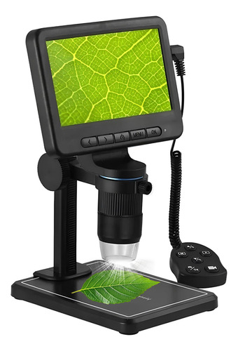 Microscópio Com Tela Ldc 5p Portátl Com Suporte Eletrônico Cor Preto 5v Usb