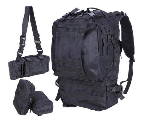 Mochila Kossok Quebec Moto Táctica Riñonera Y Bolso Extras Color 114