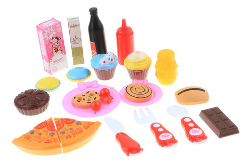 Caja De 24 Piezas De Cocina Para Niños, De Roles, Comida, ,