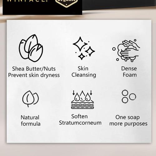 Jabón Facial, Jabón Negro, Limpia La Suciedad, Jabón Exfolia