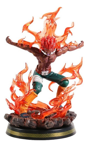Action Figure Naruto Might Guy 8 Portões Com Led Gk 31cm