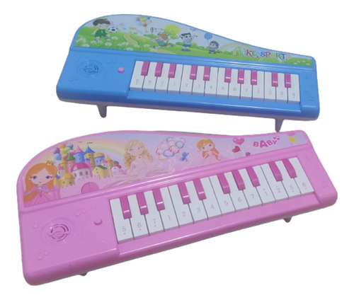 Piano Para Bebes Niños De 24 Teclas Rosado O Azul + Baterías