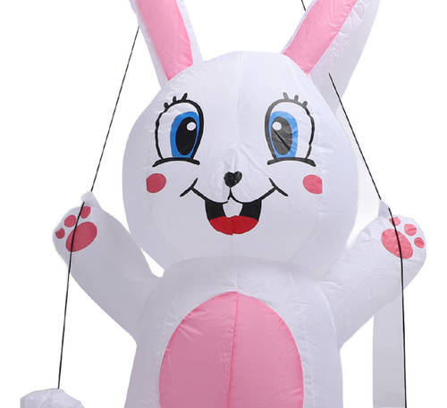 Decoración Inflable Con Diseño De Conejo De Pascua, Led, 3,9