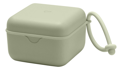 Porta Chupetes Estuche Caja Bibs Color Sage Liso