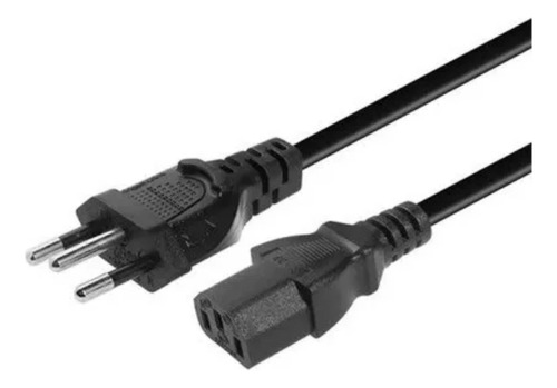 Cabo Força Energia Fontes 110v/220v Tripolar Pc Cpu Monitor Preto