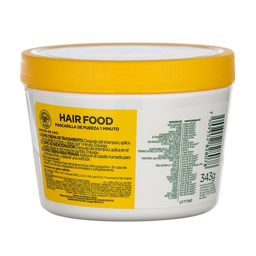 Imagen 3 de 5 de Máscara Garnier Fructis Hair Food Fuerza de 350mL