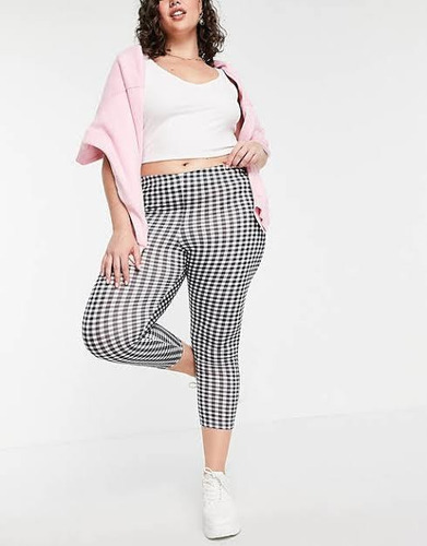 5 Pantalon Leggins Capri Cuadros Ejecutivo Mayon Licra Dep