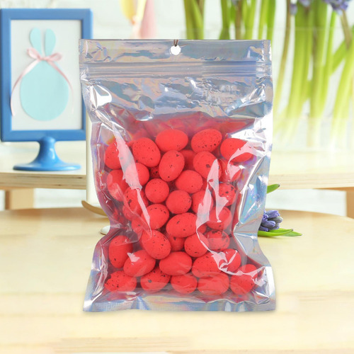 50 Piezas De Huevos Artificiales De Espuma De Pascua, Rojo