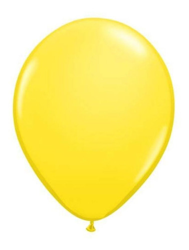 Balão Aniversário Qualatex Sensacional 12 Polegadas 15und Cor Amarelo Neon