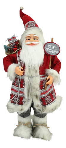 Standing Santa Claus Doll Christmas Figure Decor Ornament