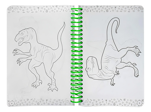 Livro De Colorir Em Espiral Mundo Dos Dinossauros Caderno De Desenho Pintura 365 Desenhos
