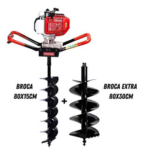 Perfurador De Solos Arenosos Profissional 42,7cc A Gasolina