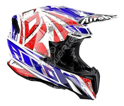 CASCO TRAIL AIROH COMMANDER BOOST ROJO/AZUL MATE