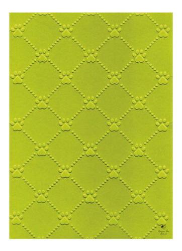 Placa De Textura Emboss 10,6cm X 15cm Patinha De Cachorro