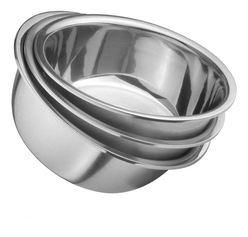 Juego De 3 Bowl Acero Inoxidable Tazones Hogar Nuevos
