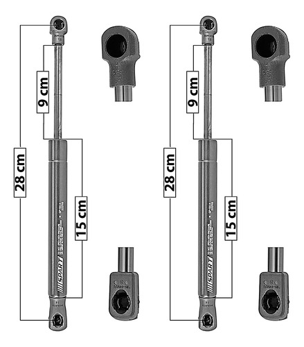 Set Amortiguadores Cajuela Spart Nissan Maxima 2009 - 2014