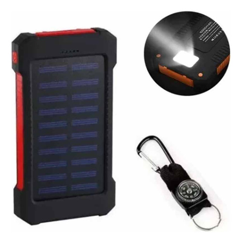 Cargador De Batería Solar Con Panel De 2 Puertos Usb